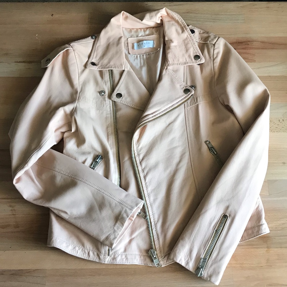 Pink Steele Faux Leather Jacket